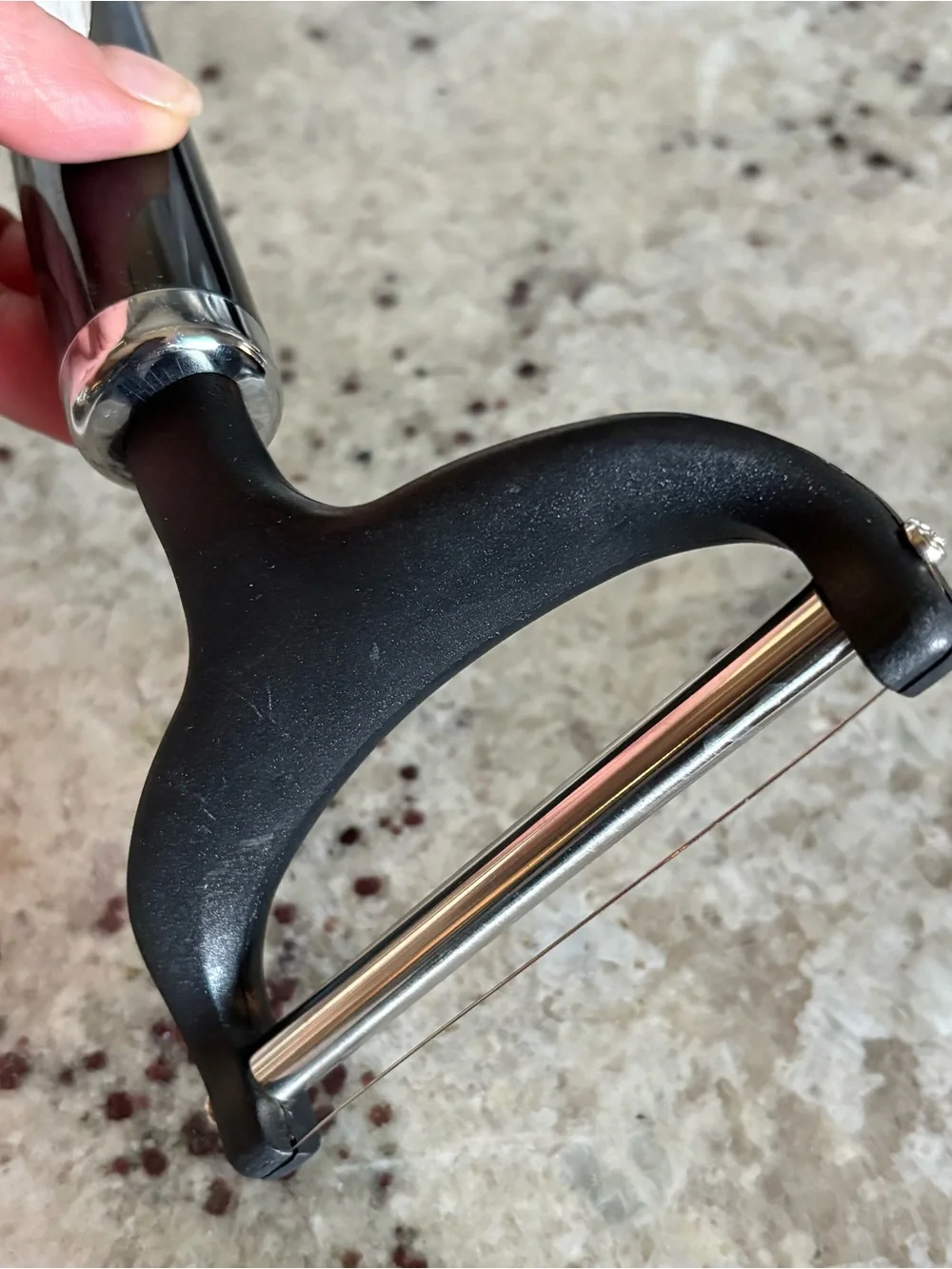 KitchenAid Cheese Slicer Classic Wide Stainless Wire Sturdy Tool Black & Silver